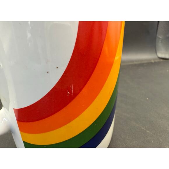 Vintage Rainbow Mug 1980s Ceramic Coffee Mug Pride Made in Korea - Picture 6 of 8